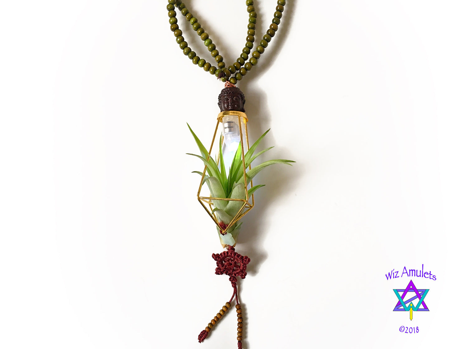 Air Plant Terrarium Necklace (Illuminated) "Glow Grow"
