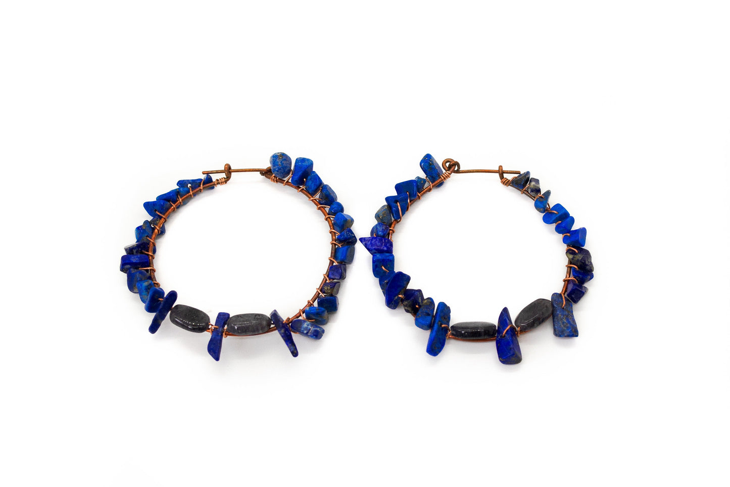 Gemstone Hoop Earrings