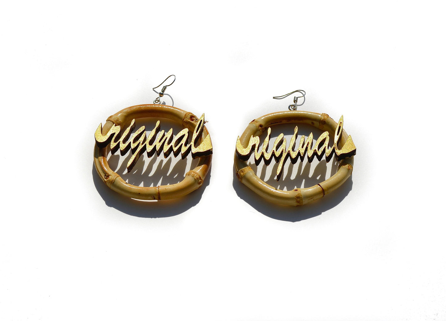 O-Riginal Bamboo Hoop Lasercut Earrings