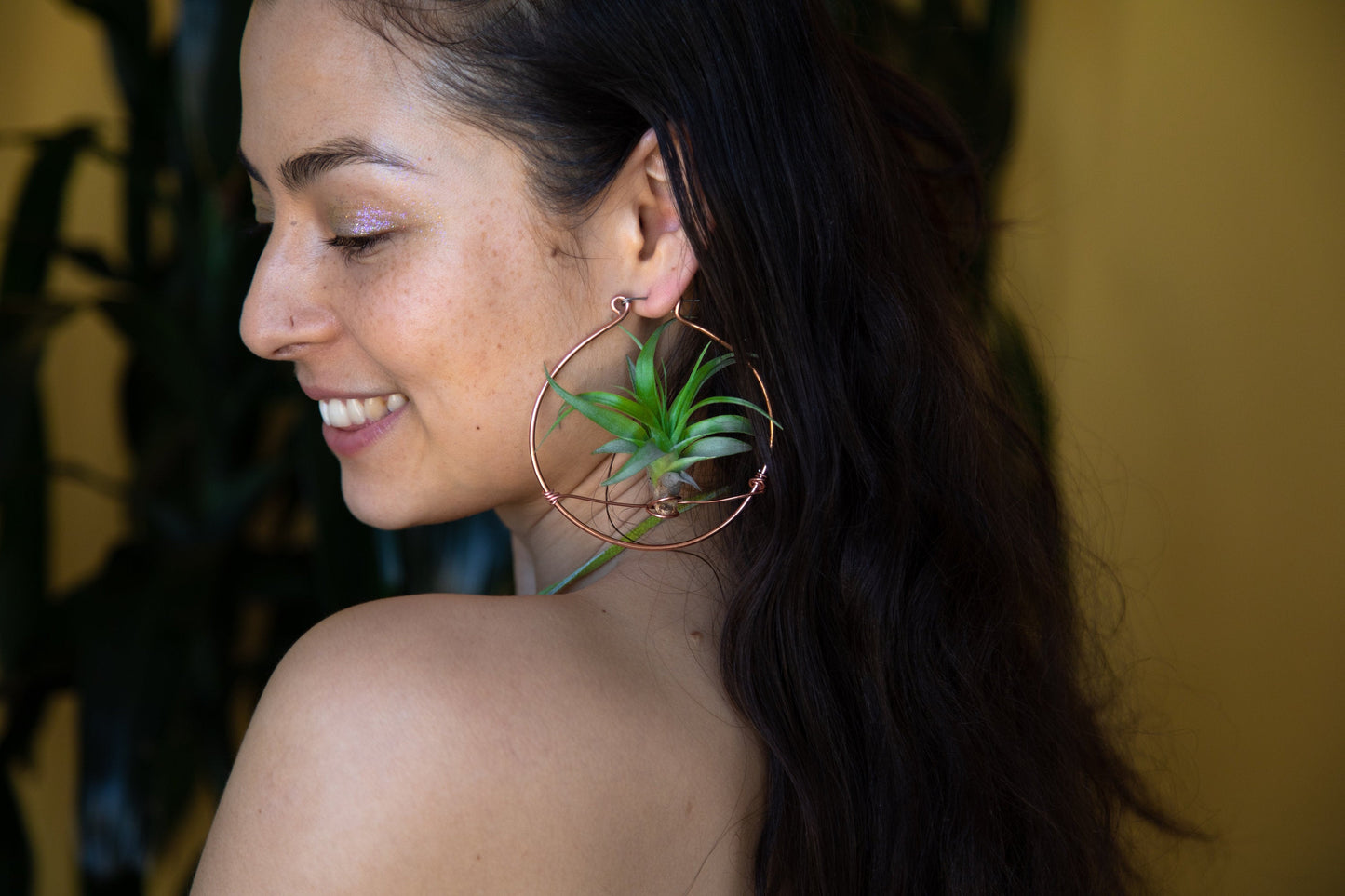Living Air Plant Living Hoop Earrings