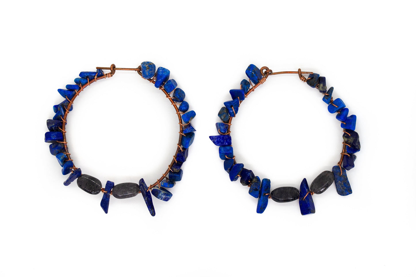 Gemstone Hoop Earrings