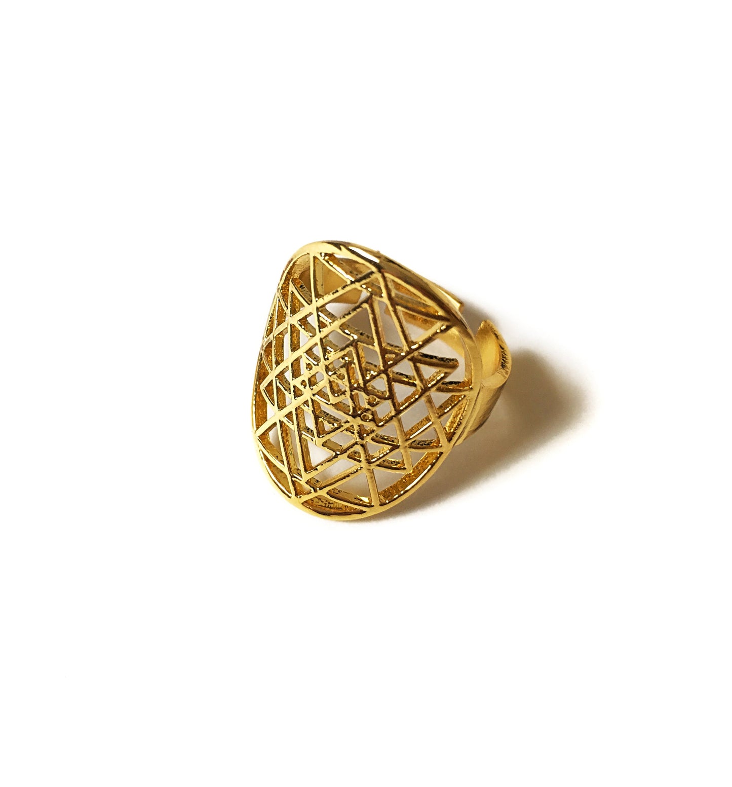 Golden Sri Yantra Ring