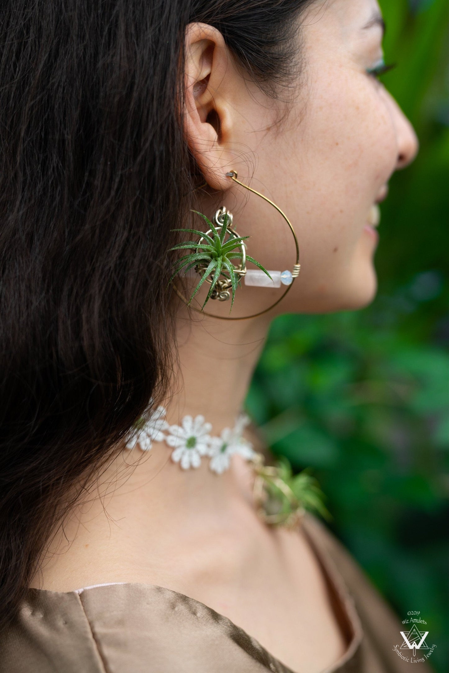Living Air Plant Living Hoop Earrings
