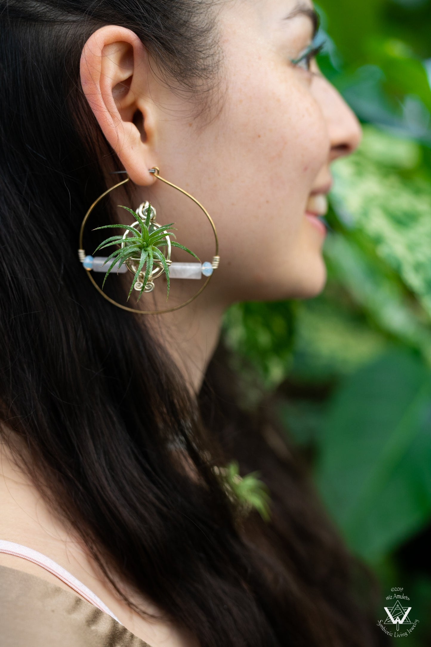 Living Air Plant Living Hoop Earrings
