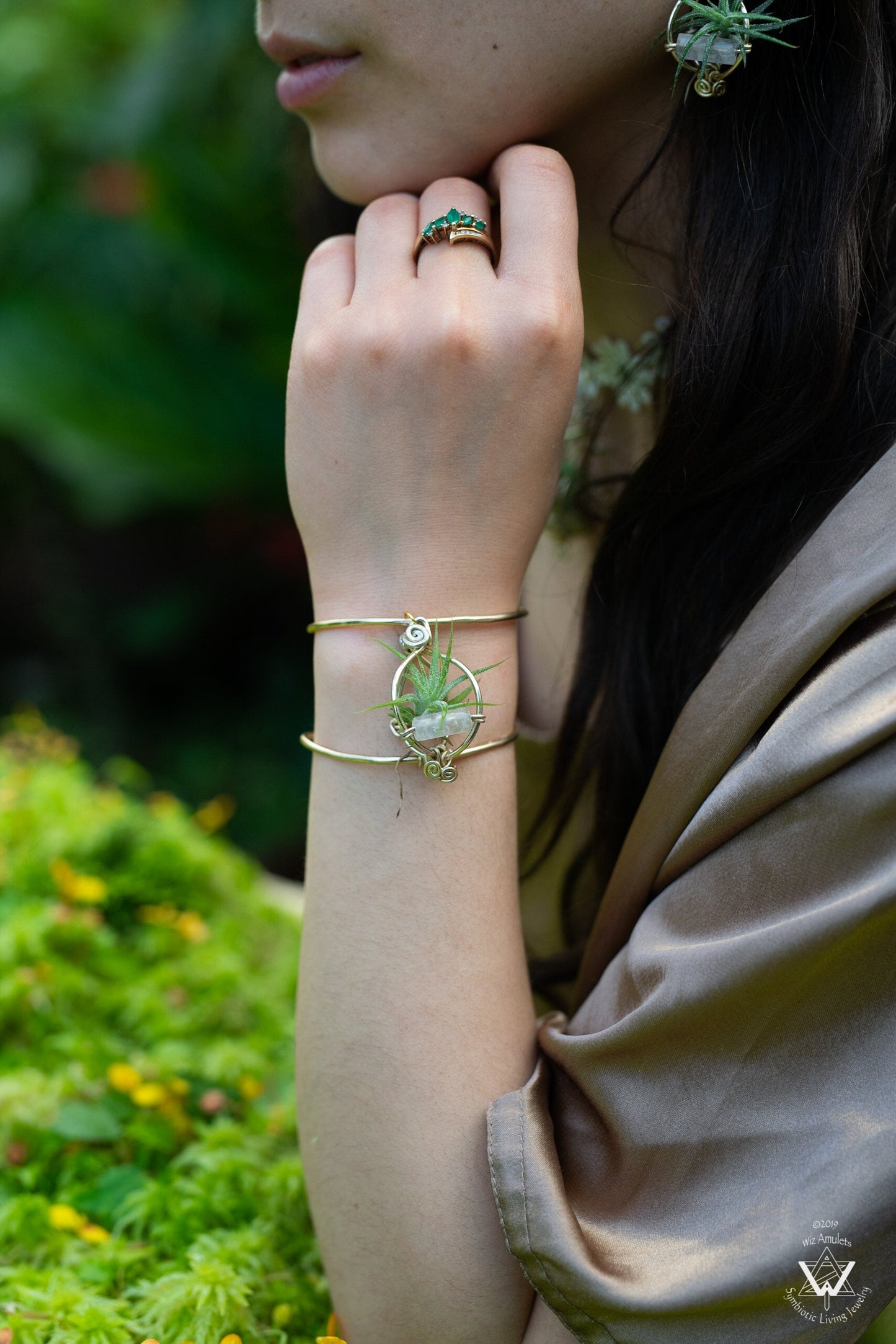 Air Plant Cuff Bracelet ~ Corsage Terrarium ~Anklet + Crystal Pyramid