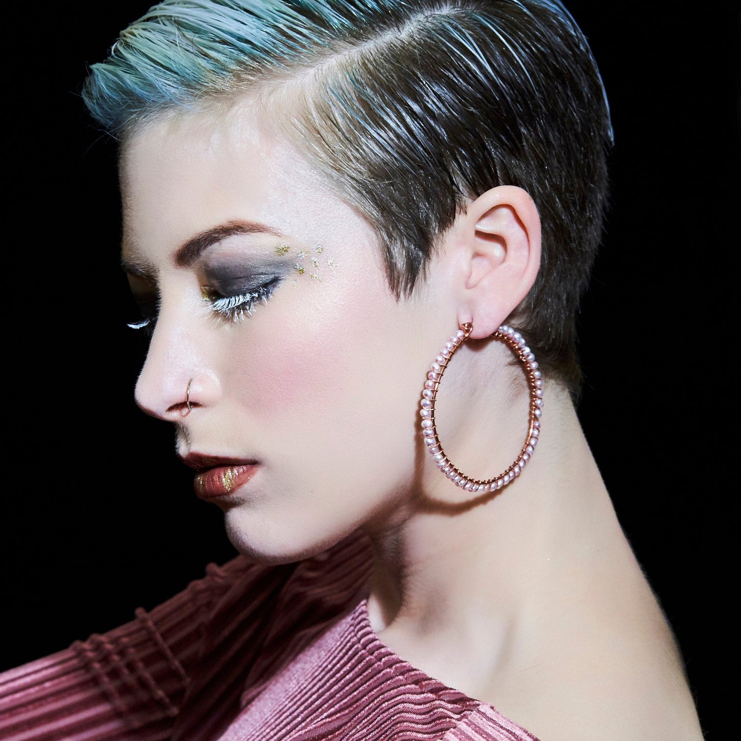 Pearl Hoop Earrings ~ Geniune Pearls (Small, Medium, Large, Many Styles)