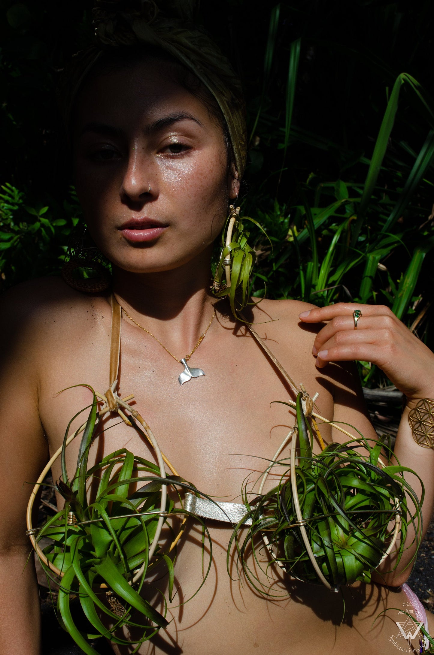 Garden of Eden ~ Air Plant Bikini Bamboo Festival Lingerie Bra Top Pants Bottoms ~