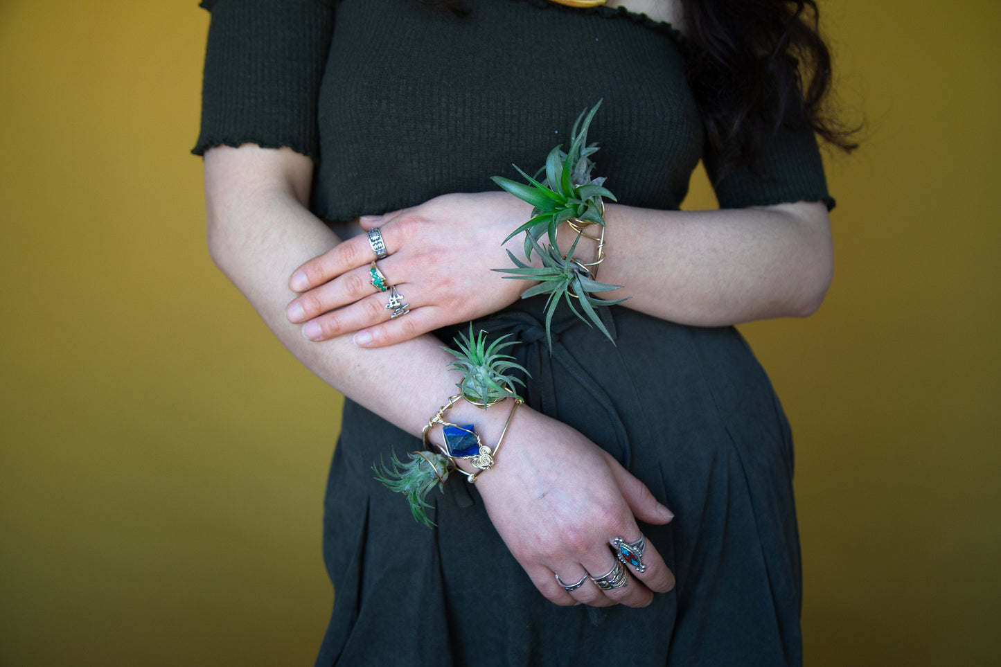 Air Plant Cuff Bracelet ~ Corsage Terrarium ~Anklet + Crystal Pyramid
