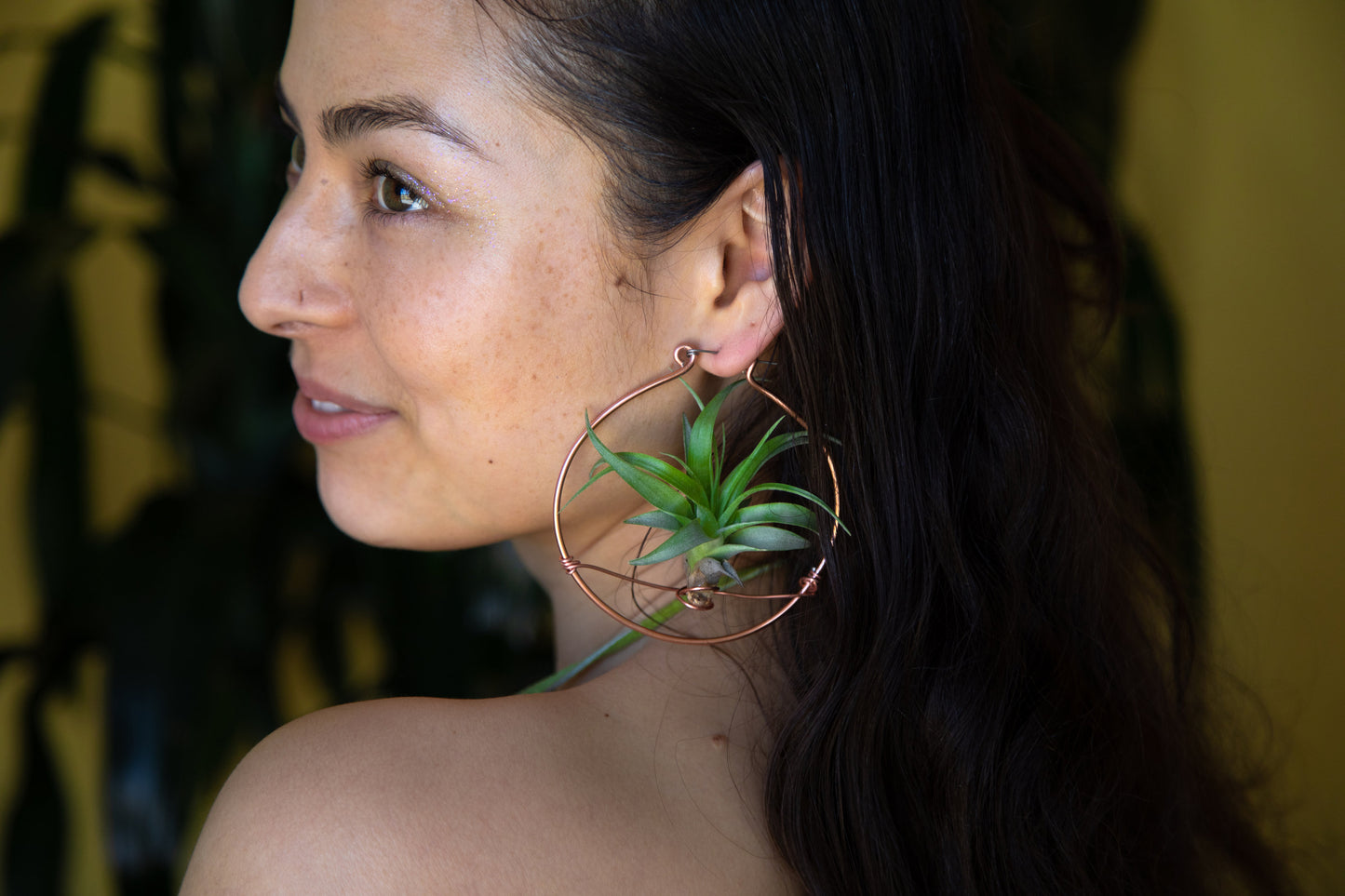 Living Air Plant Living Hoop Earrings