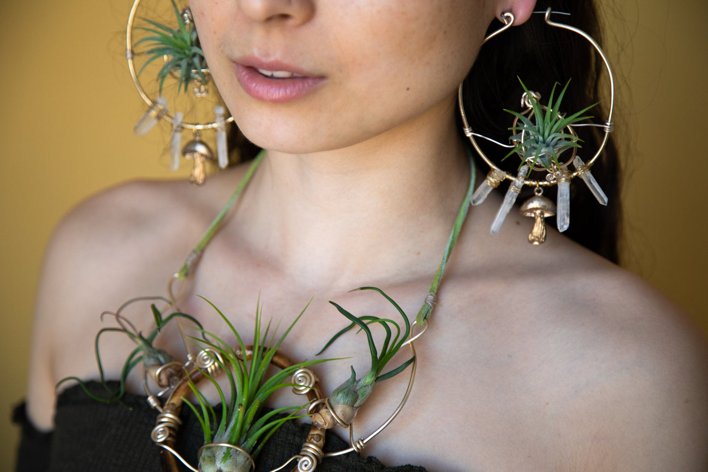 Living Air Plant Living Hoop Earrings