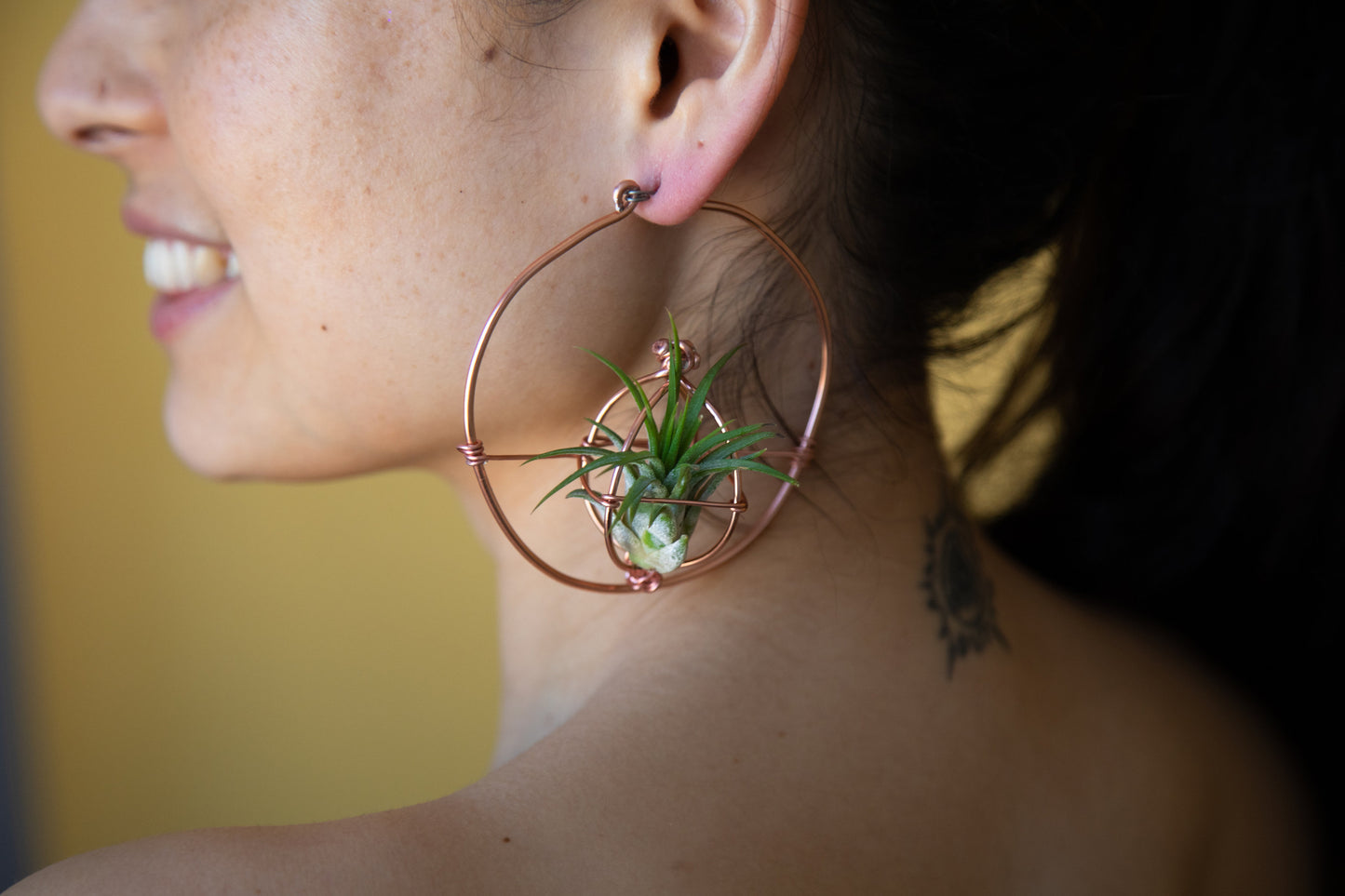 Living Air Plant Living Hoop Earrings