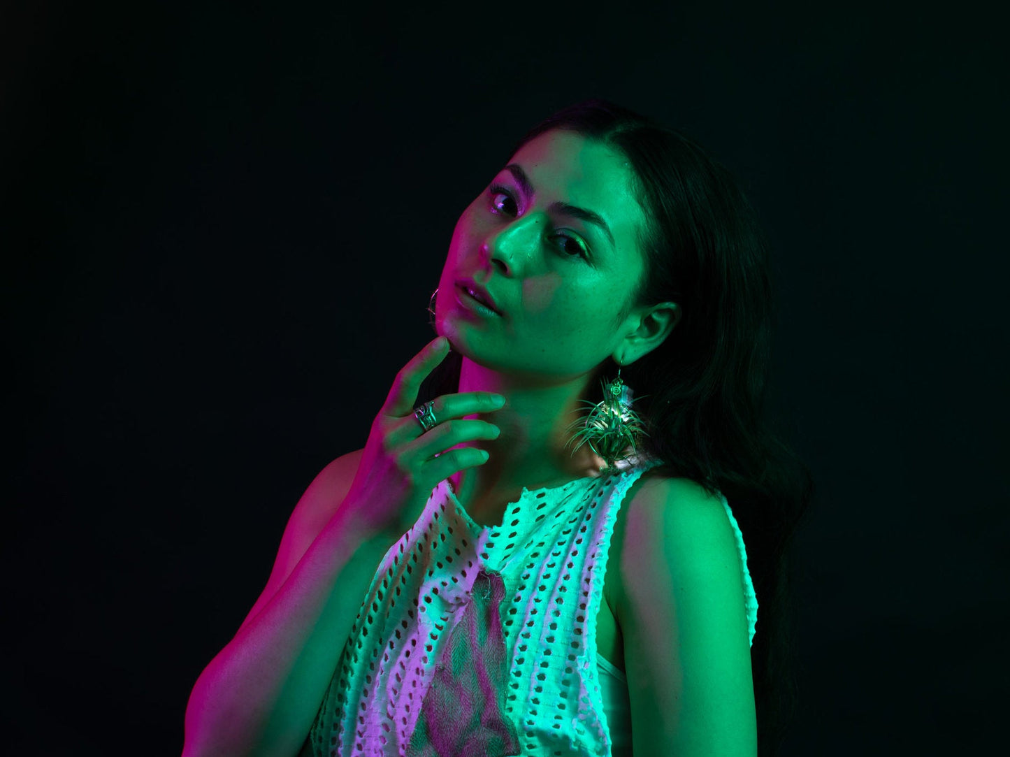 GLOW GROW Air Plant Orb Earrings ~ LED Illuminated