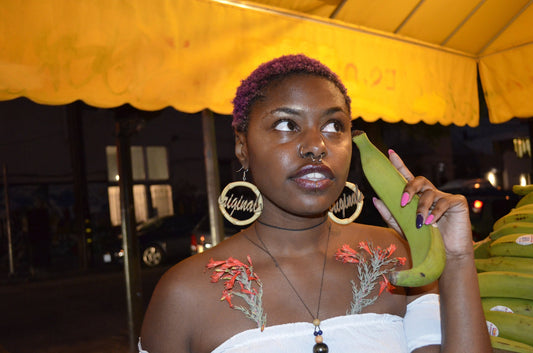 O-Riginal Bamboo Hoop Lasercut Earrings