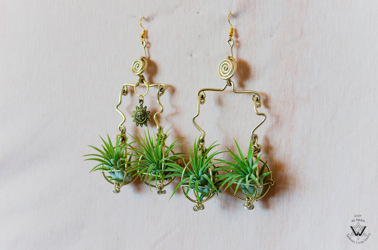 Air Plant Kinetic Mobile Chandelier Earrings