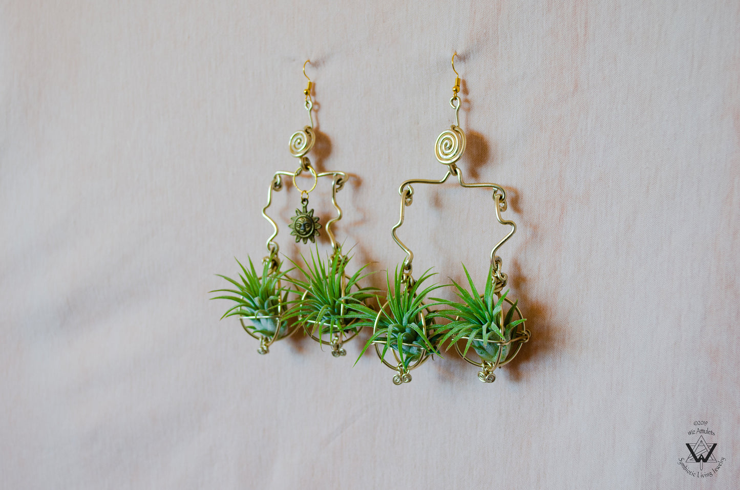 Air Plant Kinetic Mobile Chandelier Earrings