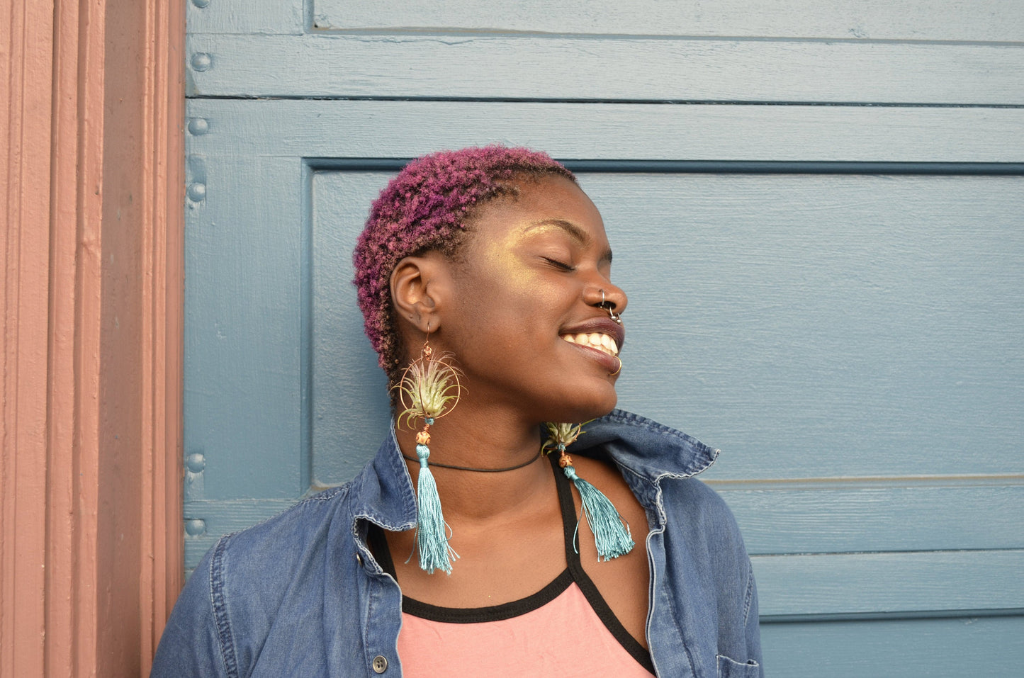 Strawberry Air Plant Earrings ~ Straw-bAiry