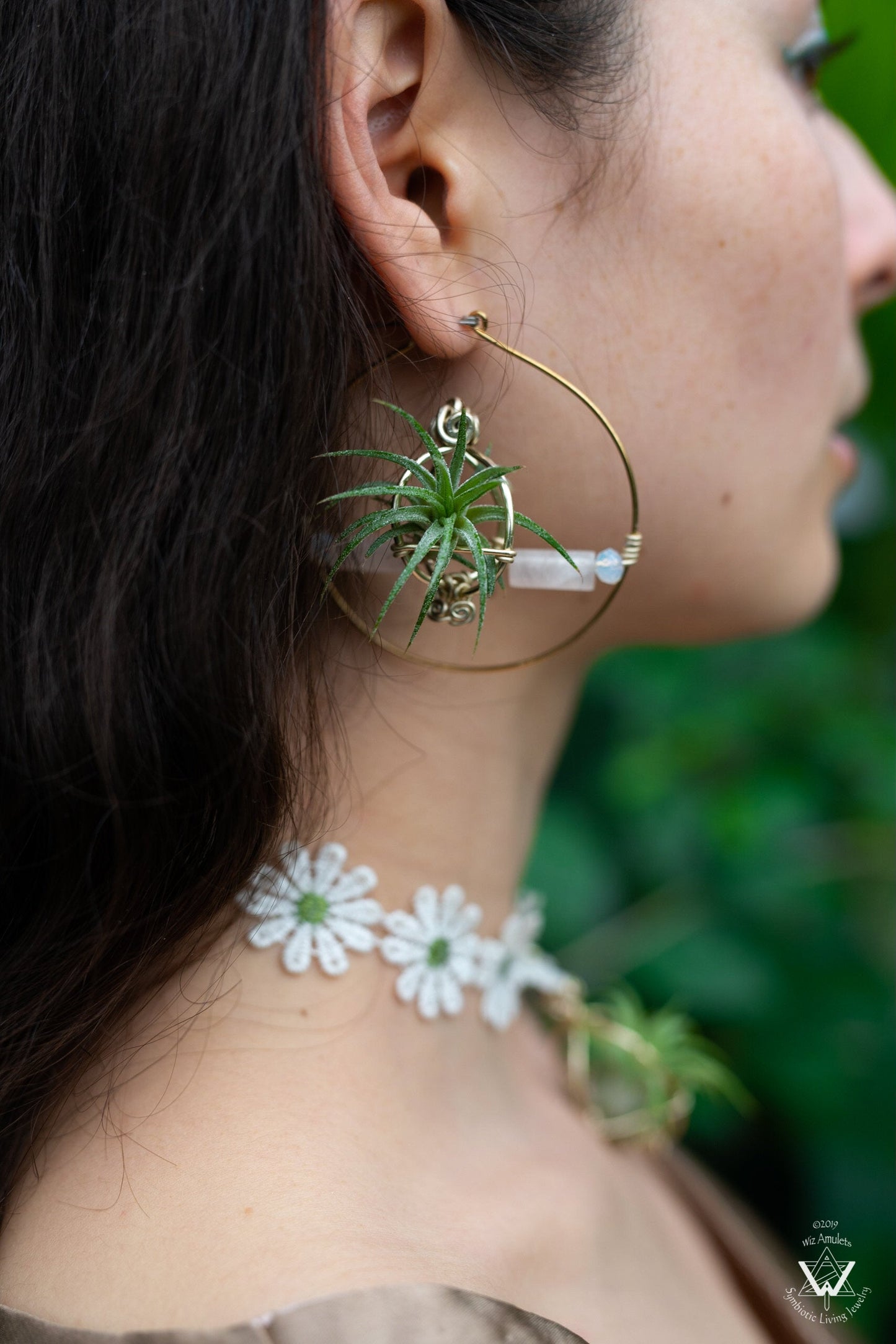 Living Air Plant Living Hoop Earrings