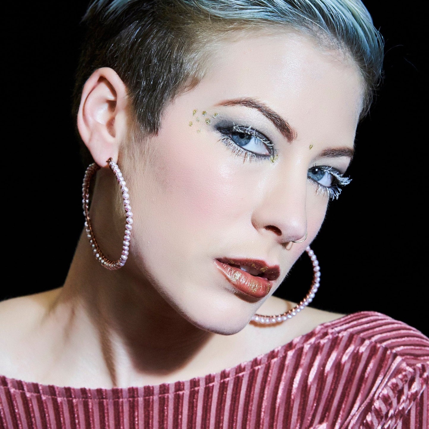 Pearl Hoop Earrings ~ Geniune Pearls (Small, Medium, Large, Many Styles)