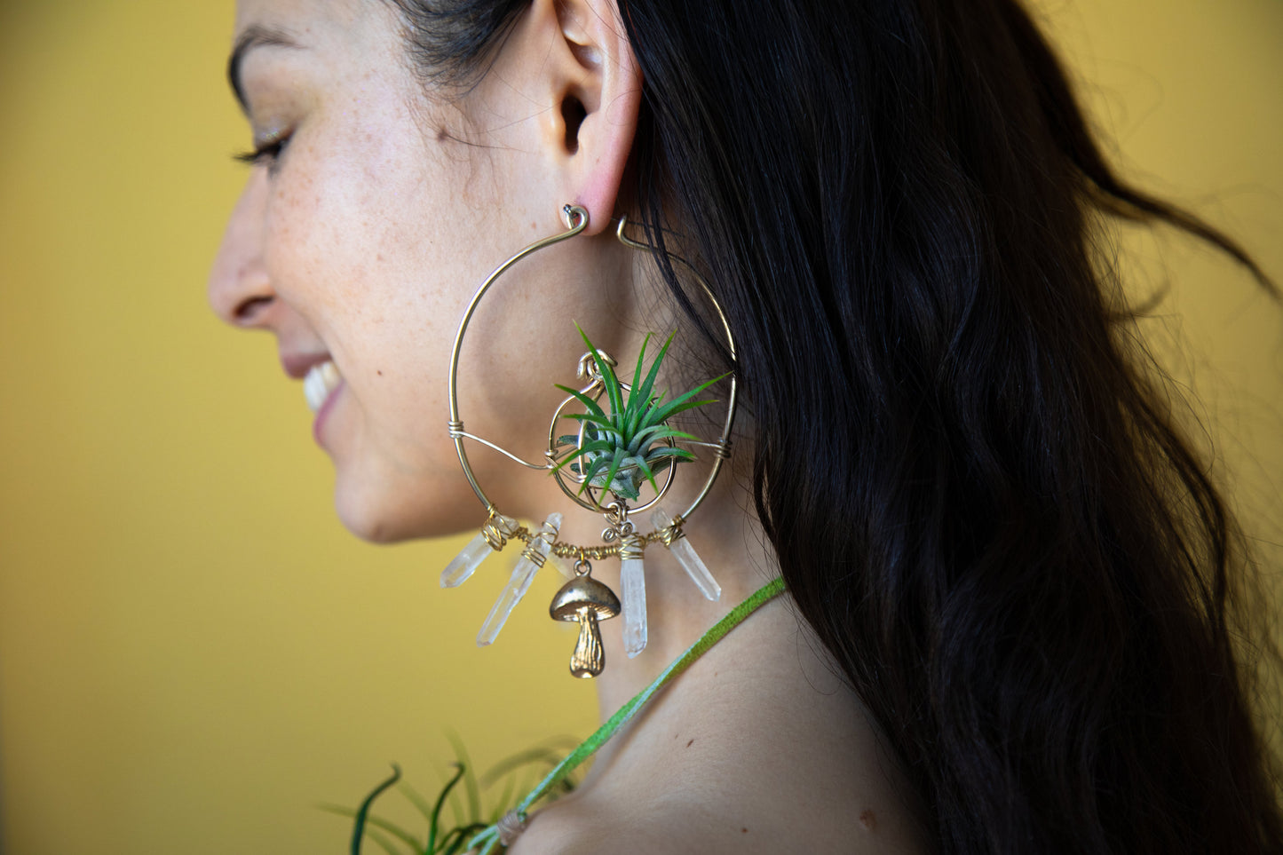Living Air Plant Living Hoop Earrings