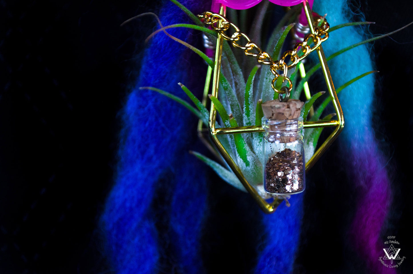 Air Plant Necklace - Funky Superstar Blingy Character Necklace