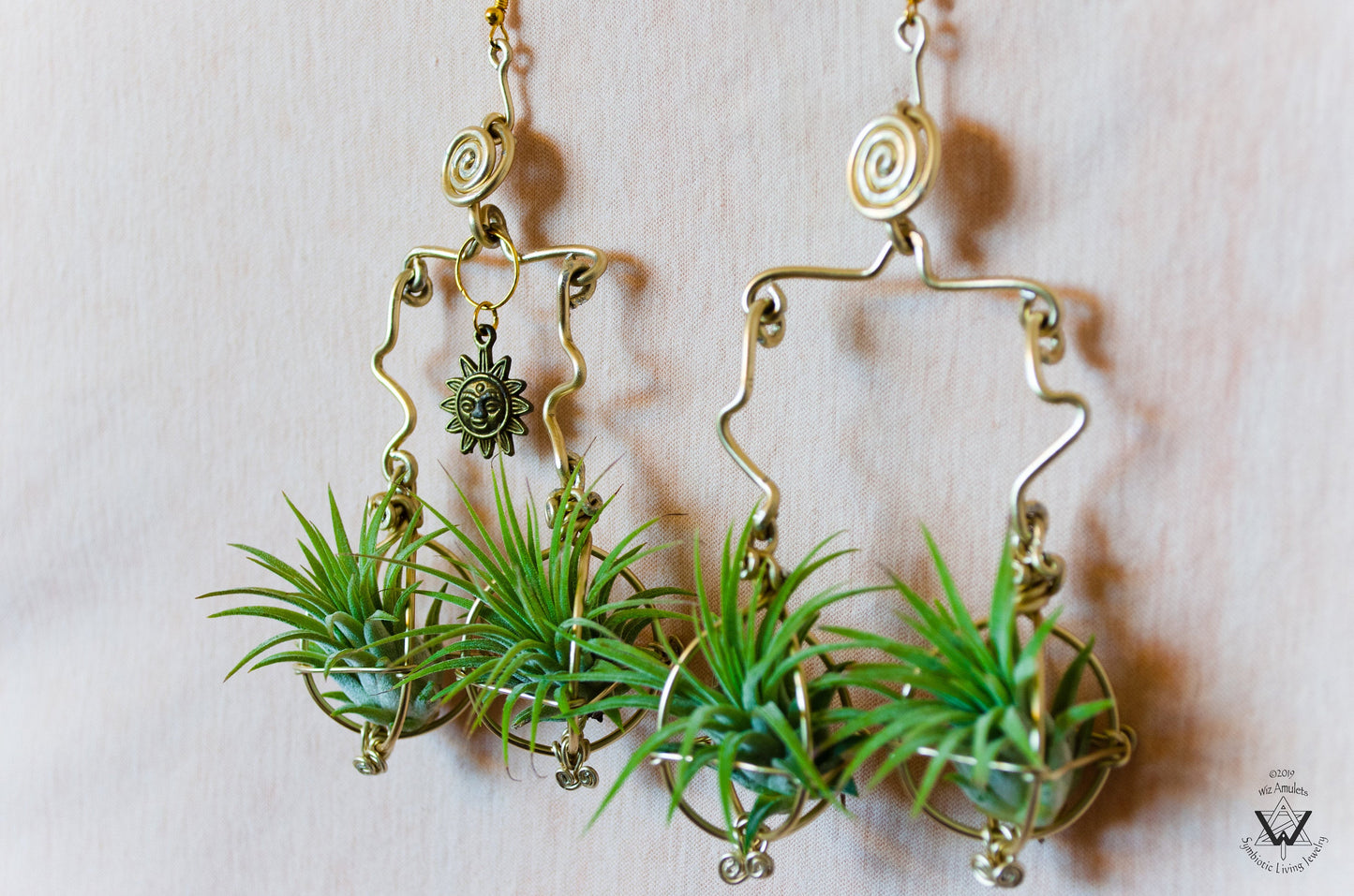 Air Plant Kinetic Mobile Chandelier Earrings