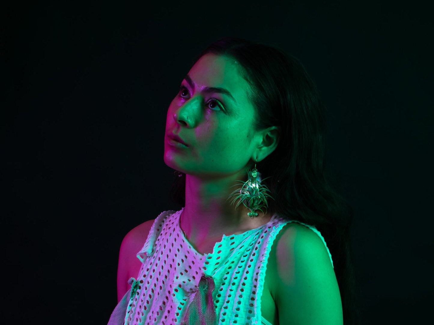 GLOW GROW Air Plant Orb Earrings ~ LED Illuminated