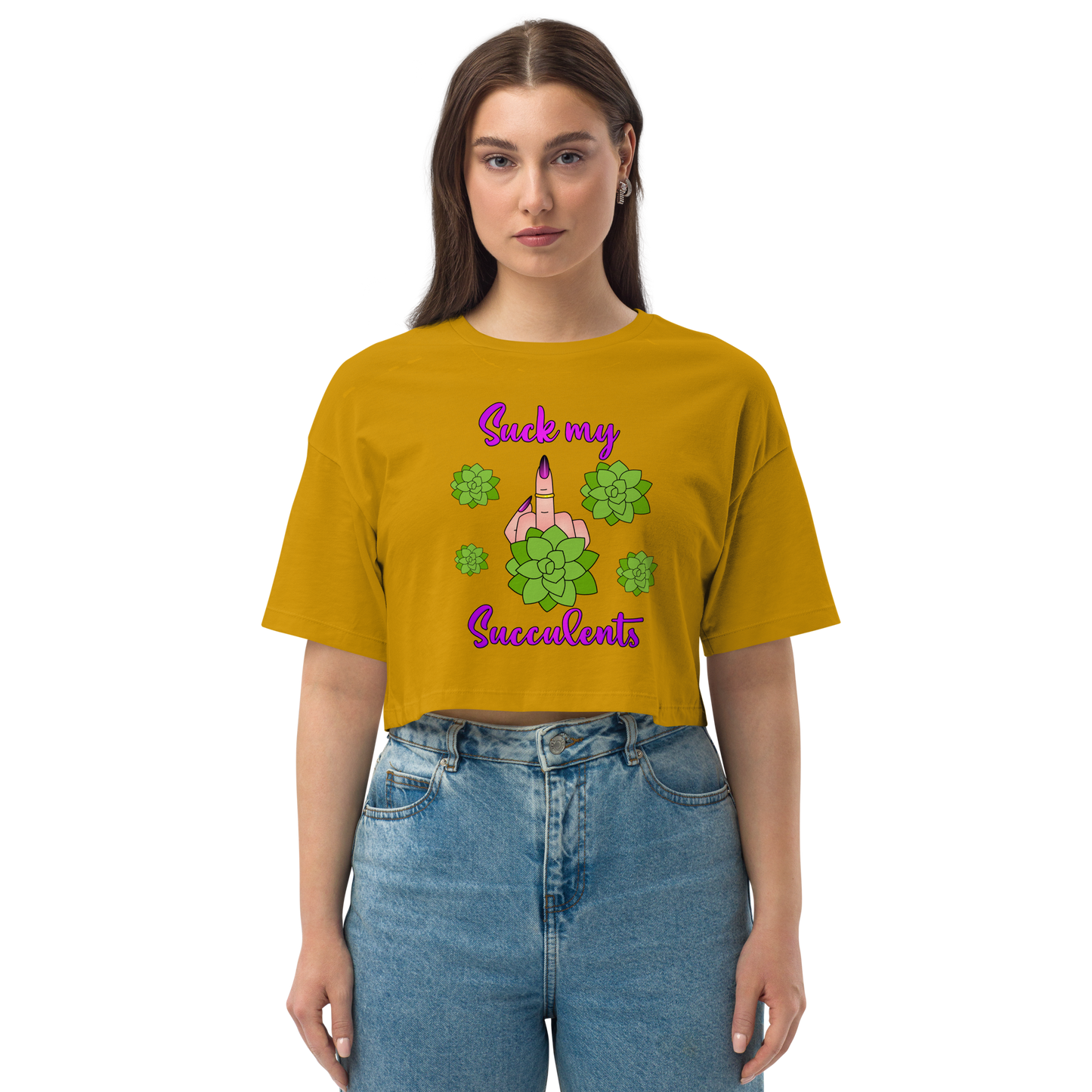 Suck My Succulents Crop Top