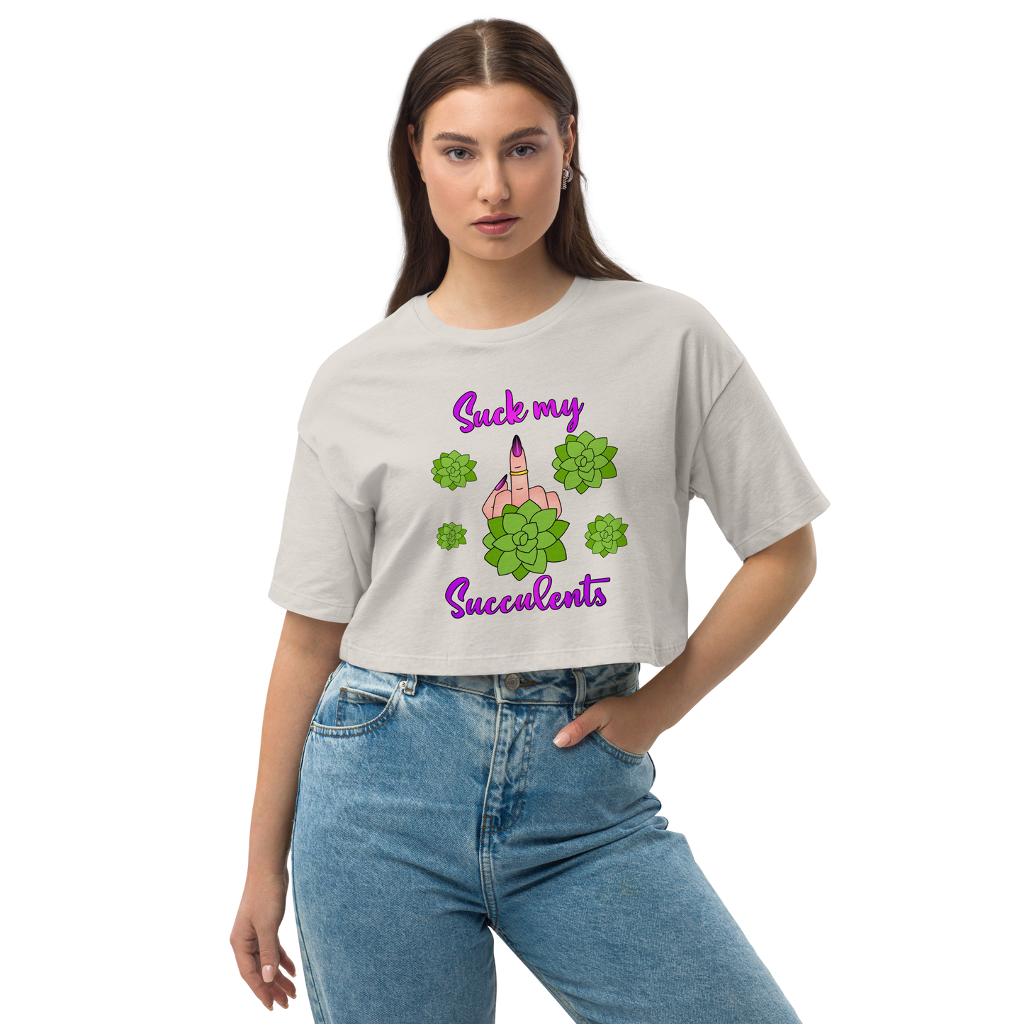 Suck My Succulents Crop Top