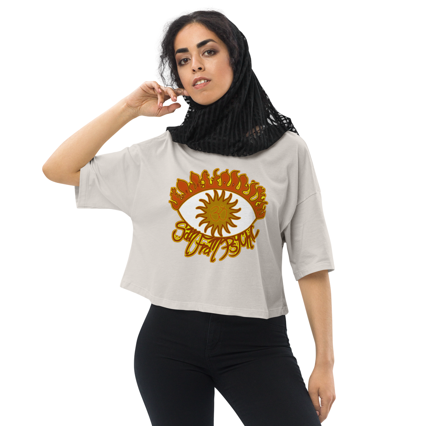 Fire Eye San FranPsychic Loose Crop Top