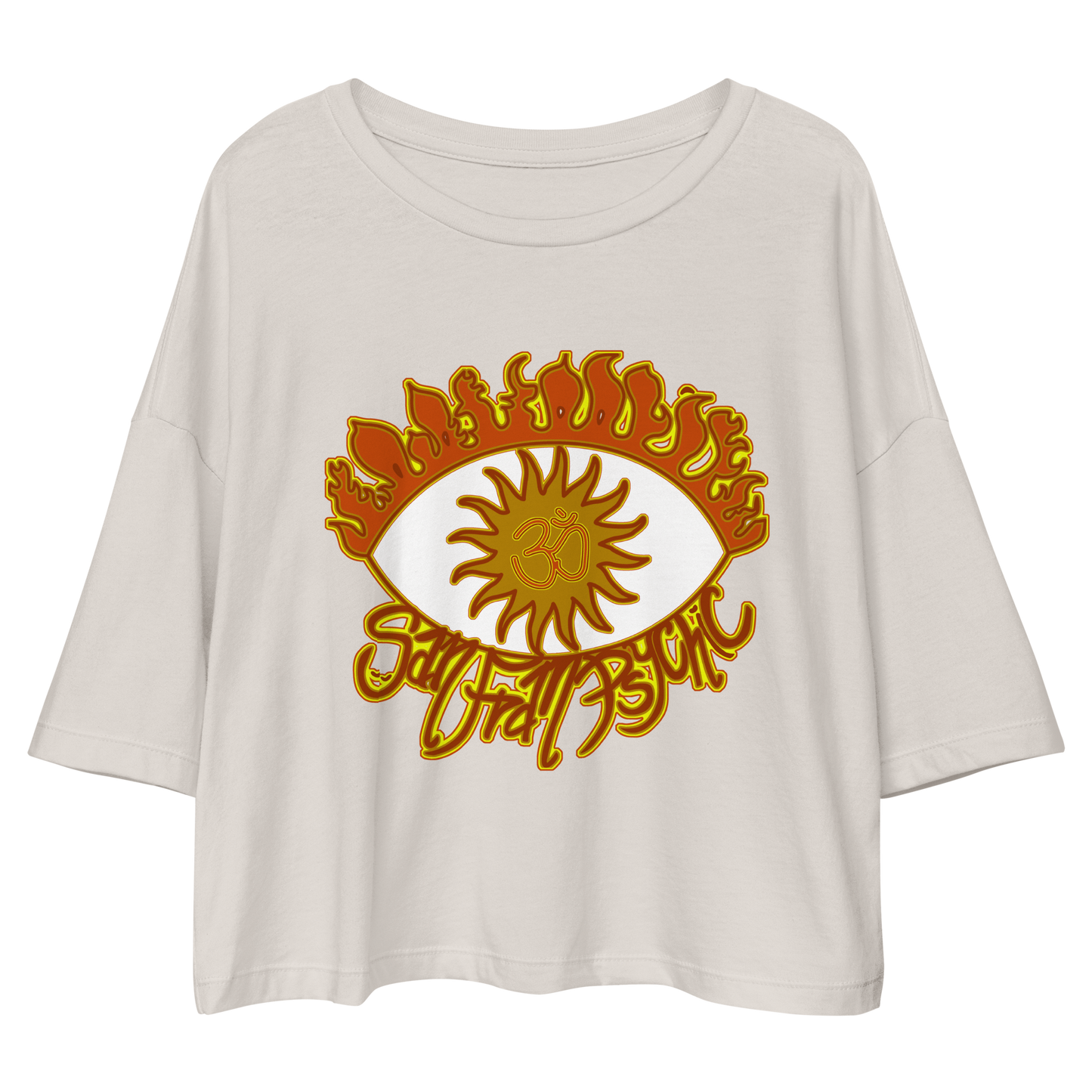 Fire Eye San FranPsychic Loose Crop Top