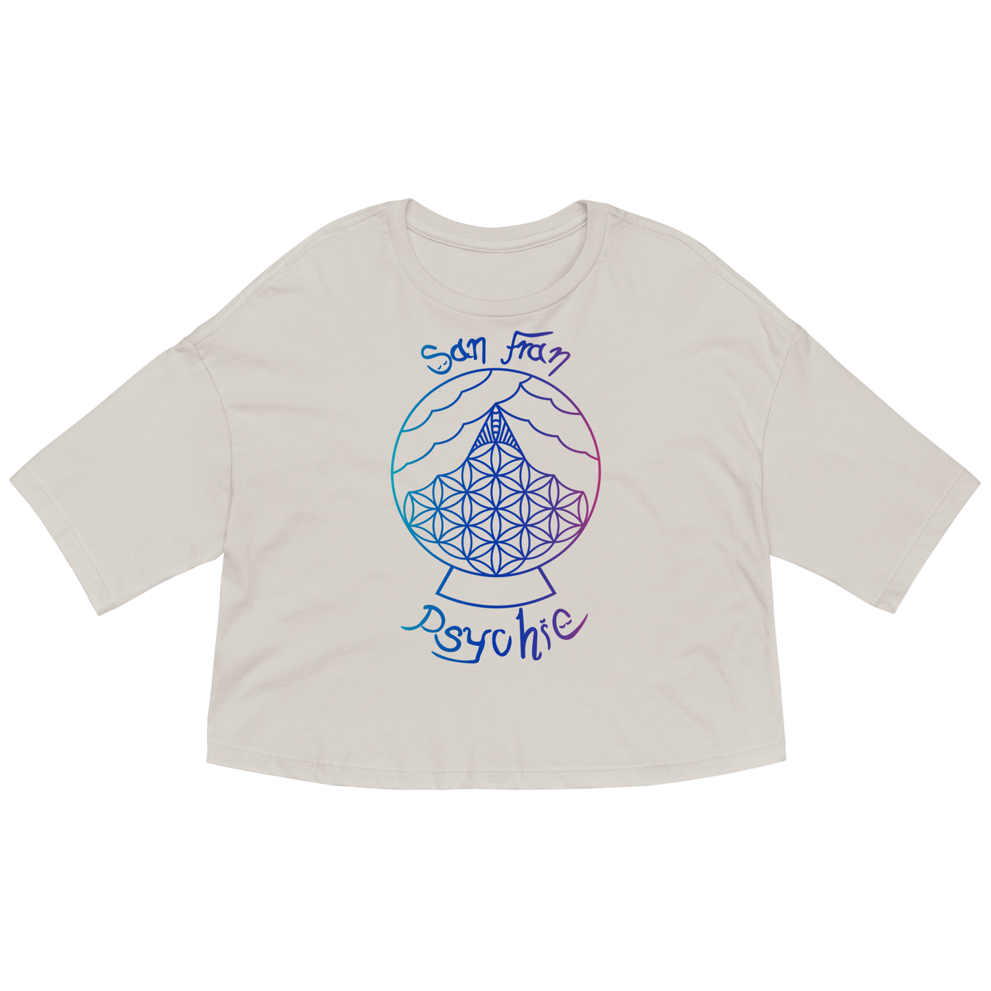 Loose drop shoulder crop top