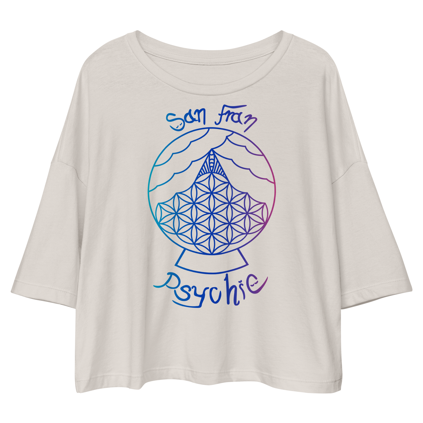 Loose drop shoulder crop top