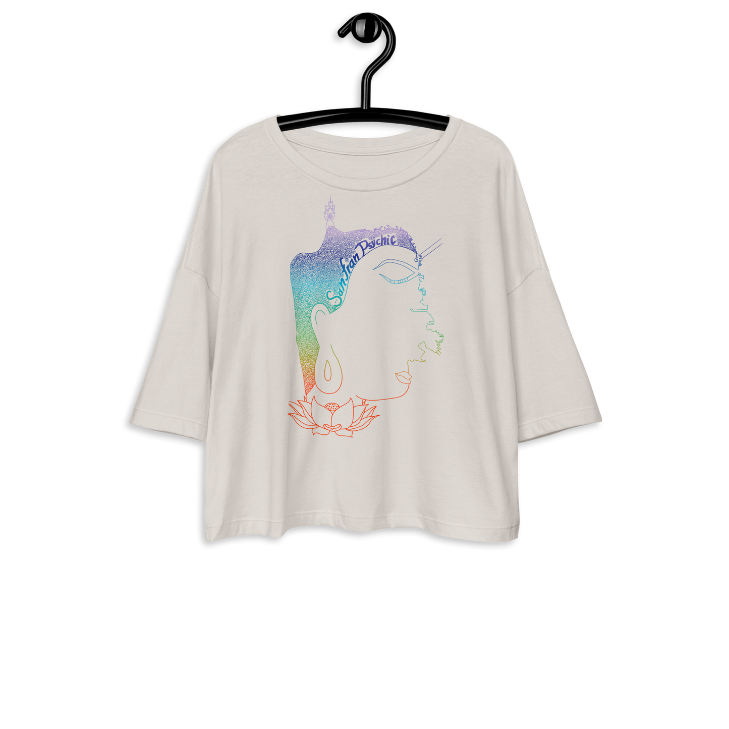SF Buddha Face San FranPsychic Crop Top