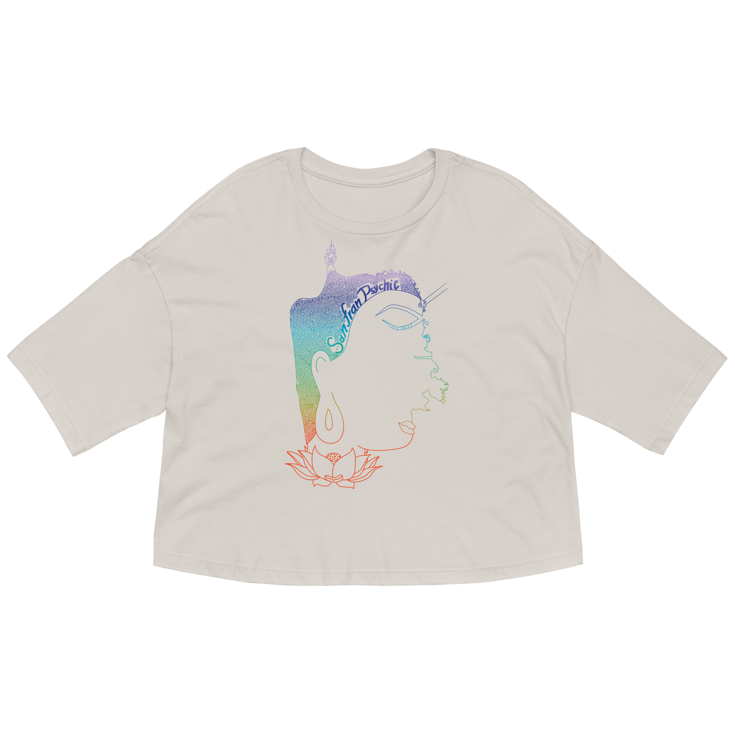 SF Buddha Face San FranPsychic Crop Top