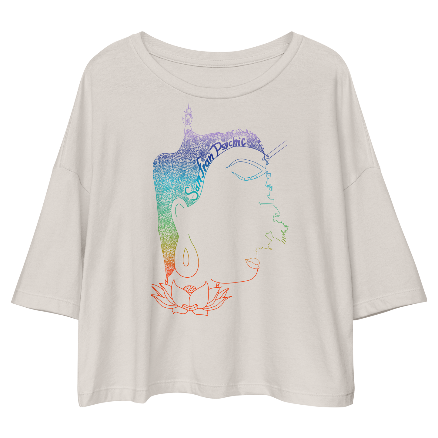 SF Buddha Face San FranPsychic Crop Top
