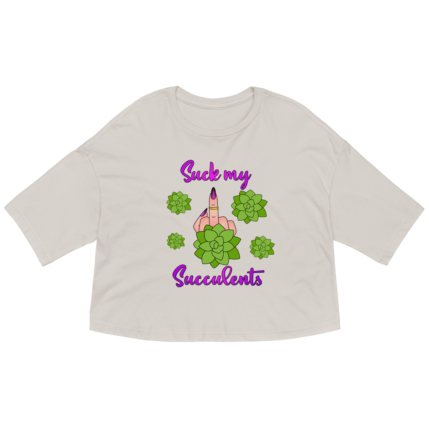 Suck My Succulents Crop Top