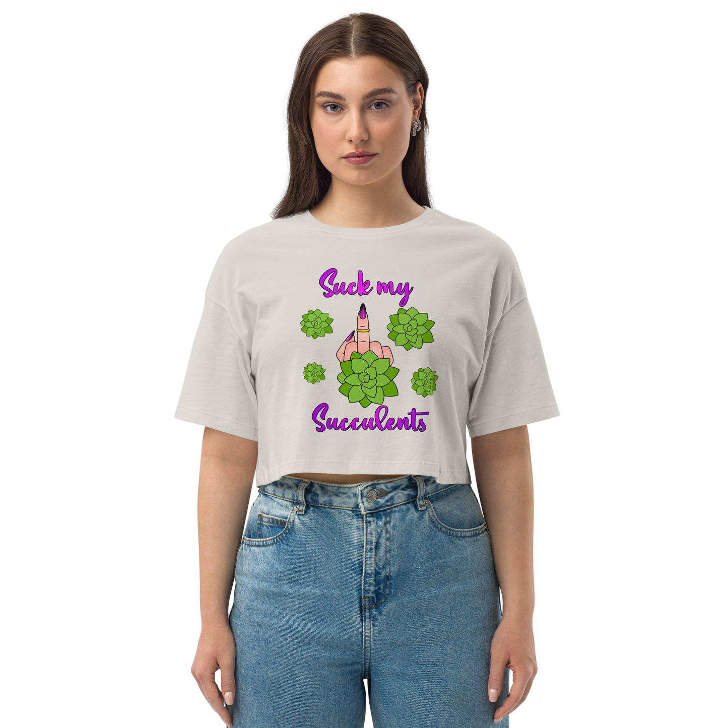 Suck My Succulents Crop Top