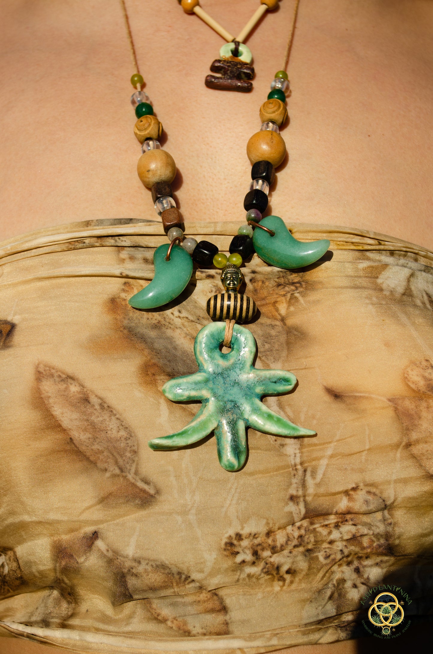 Tree of Life "Ankhi" Ankanji Ceramic Crystal Necklace