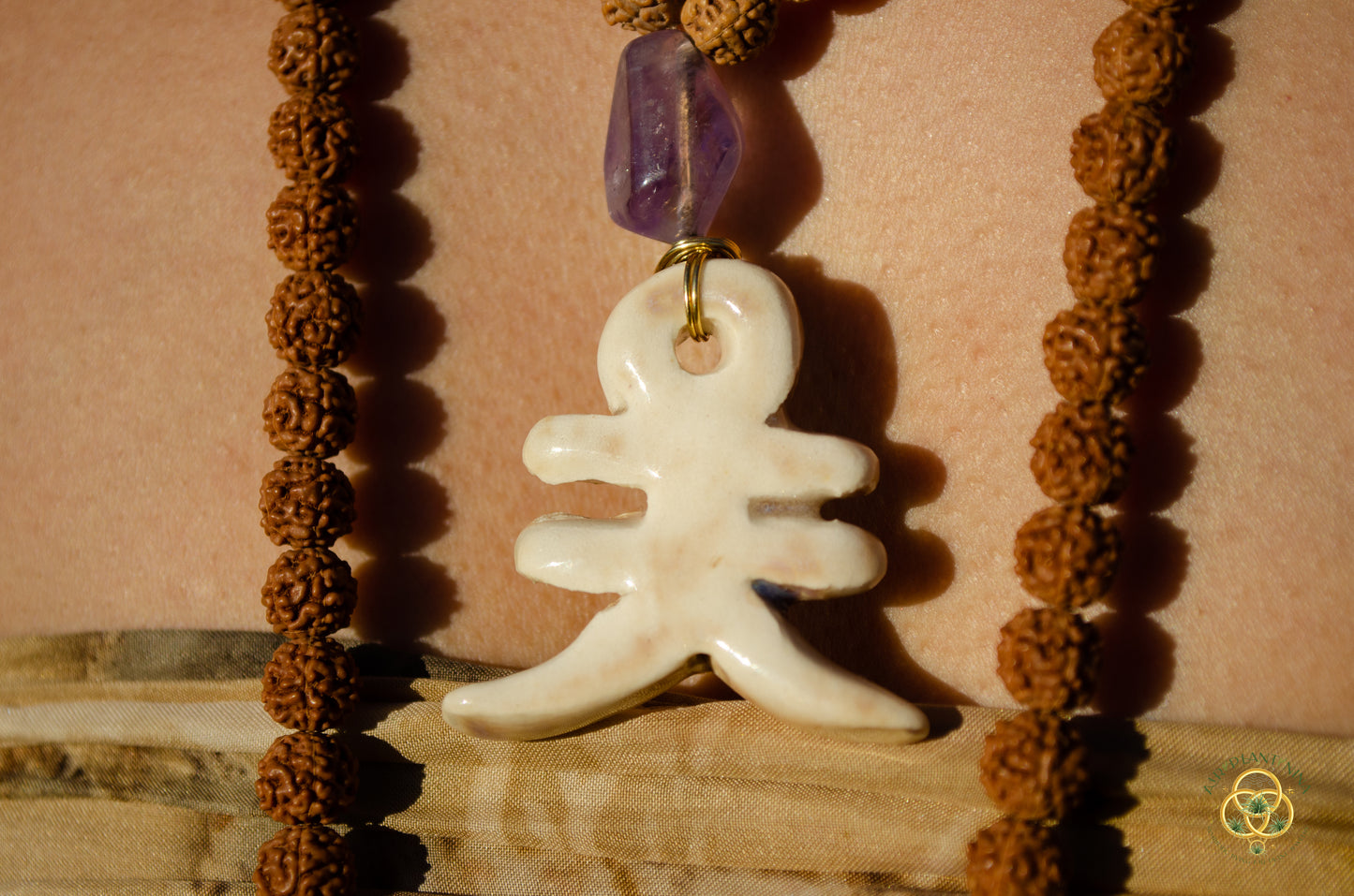 "Ankh-Ten" Ankanji Ceramic Crystal Necklace ~ Eternal Life + Heaven