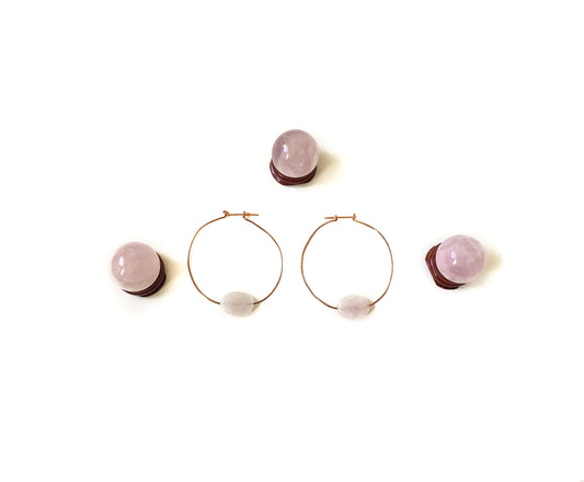 Gemstone Hoop Earrings