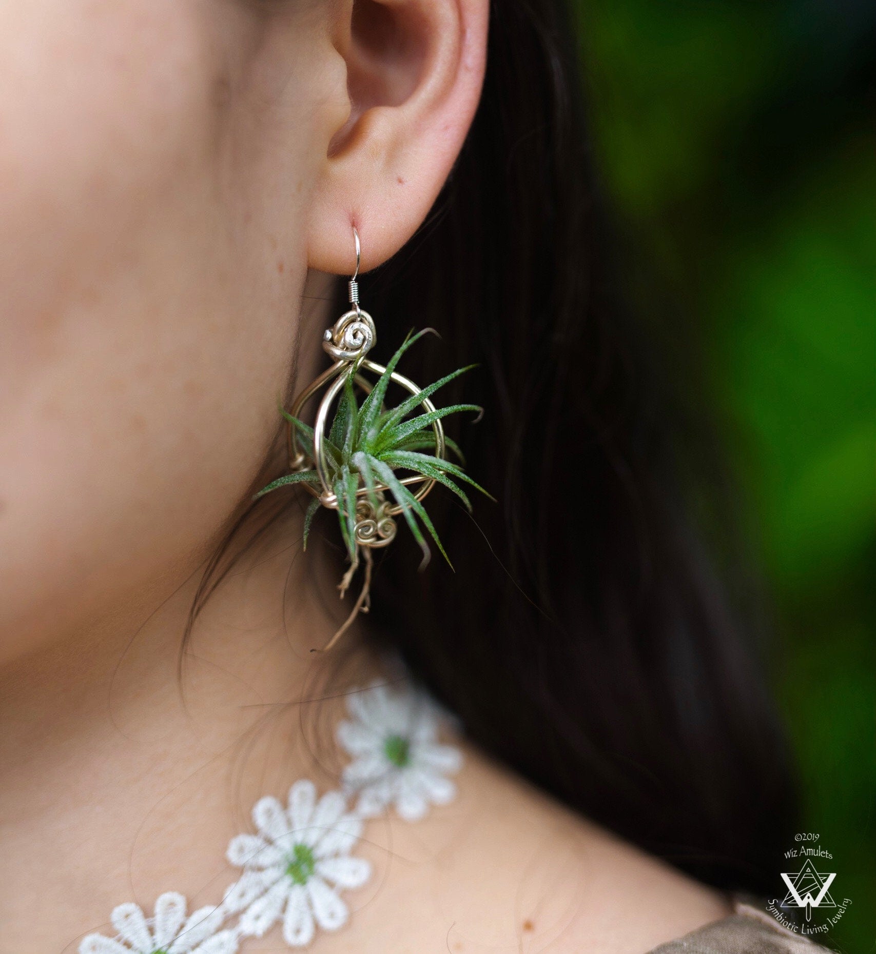 Real plant deals earrings