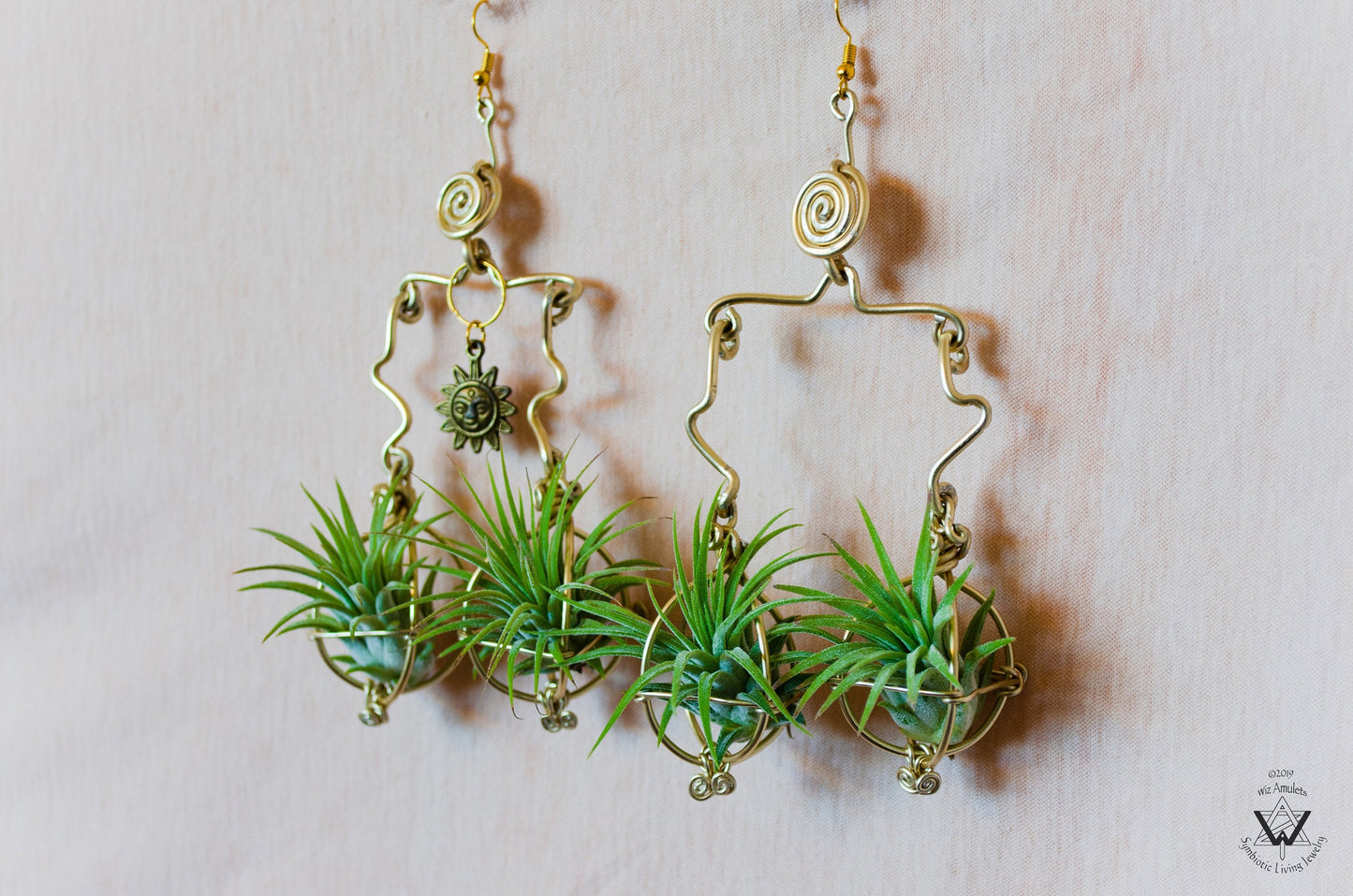 Air Plant Kinetic Mobile Chandelier Earrings